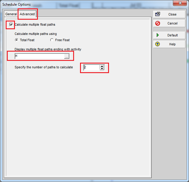 How to display Multiple Critical path in Primavera P6 - 3