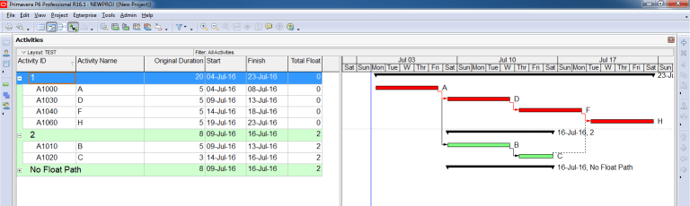 How to display Multiple Critical path in Primavera P6 – Khuong Do Blog