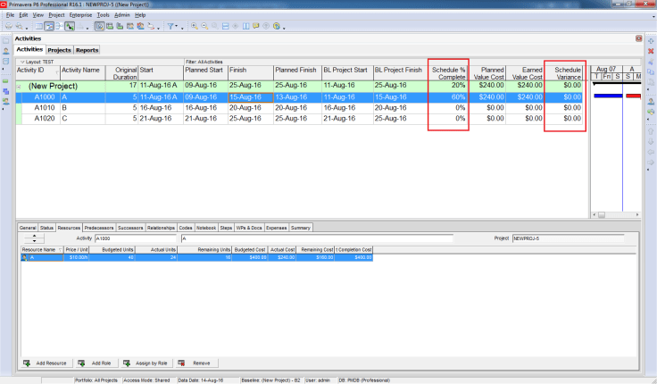 How Baseline Dates are calculated in Primavera P6 - 12