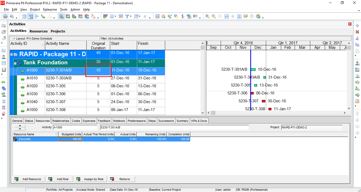 How to define Productivity in Primavera P6 and create schedule-8