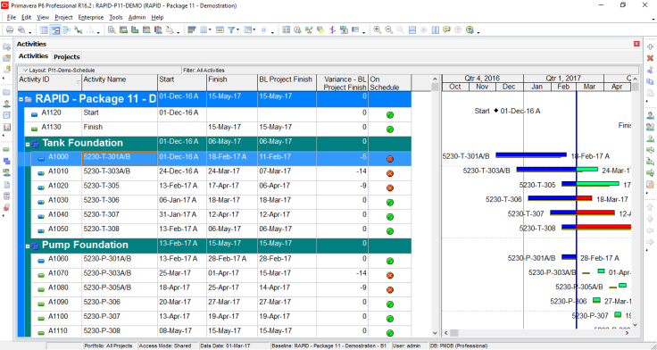 How to quickly identify Behind Schedule and Over Budget activity by Indicator UDF in Primavera P6-8