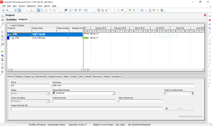 Primavera P6 Professional version 16.2.11 fully support Vietnamese using Unicode character set. Phần mềm Primavera P6 version 16.2.11 đã hỗ trợ đầy đủ Tiếng Việt Unic