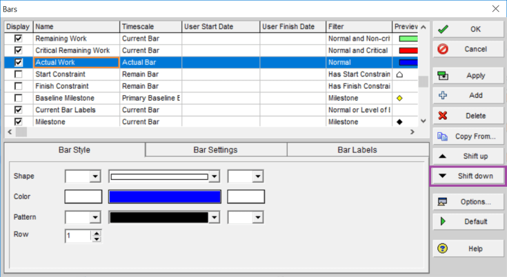 How to remove the gap between actual bar and remaining bar in schedule update in Primavera P6-6