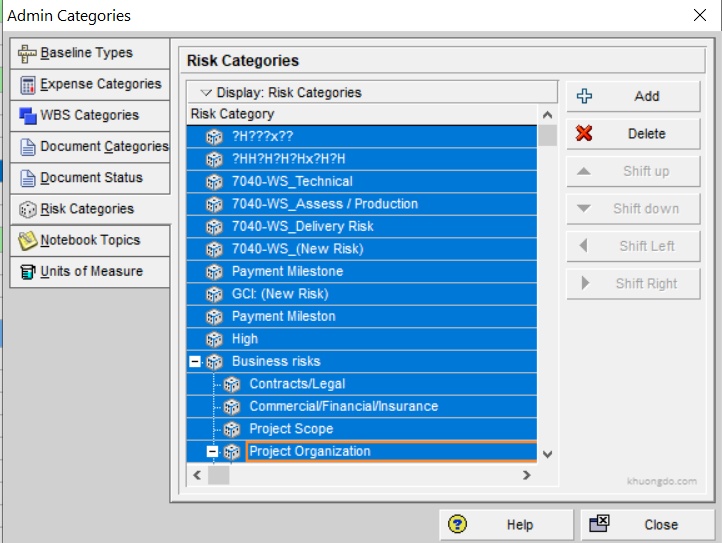 Primavera P6 XER Import is slow hanged when importing Risk Category and How to avoid-4